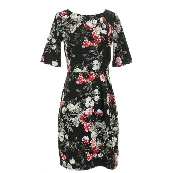 Banana Republic Dresses & Skirts - Banana Republic Women’s Floral Print 3/4 Sleeve Pleat Waist Sheath Dress, Size 4